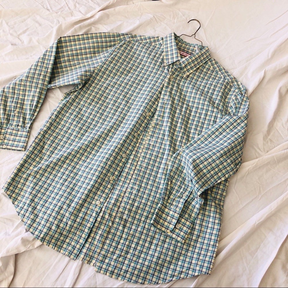 Ben Hogan Plaid Classic Cotton Button Down L